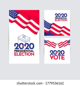 Presidential Election 2020 United States Vector Template Design Illustration