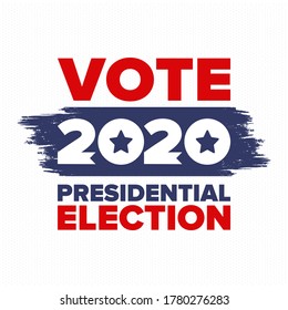 Presidential Election 2020 in United States. Vote day, November 3. US Election. Patriotic american element. Poster, card, banner and background. Vector illustration