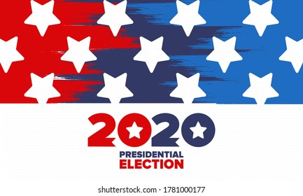 Presidential Election 2020 in United States. Vote day, November 3. US Election. Patriotic american element. Poster, card, banner and background. Vector illustration