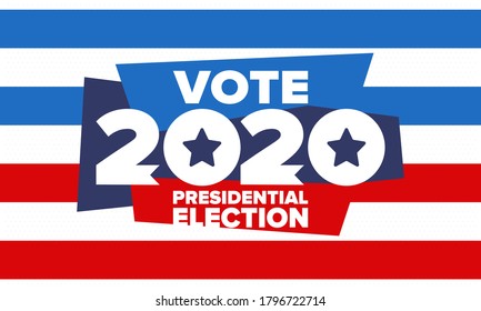 Presidential Election 2020 in United States. Vote day, November 3. US Election. Patriotic american element. Poster, card, banner and background. Vector illustration