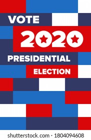 Presidential Election 2020 in United States. Vote day, November 3. US Election. Patriotic american element. Poster, card, banner and background. Vector illustration