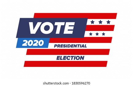 Presidential Election 2020 in United States. Vote day, November 3. US Election. Patriotic american element. Poster, card, banner and background. Vector illustration