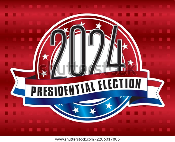 Presidential Election 2024 Badge Patriotic Icon Stock Vector (royalty 