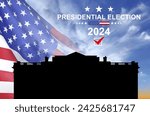 Presidential Election 2024 in United States. Vote day, November 5. US Election campaign. EPS10 vector