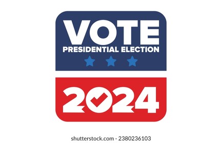 Presidential Election 2024 in United States. Vote day, November 5. US Election. Patriotic american element. Poster, card, banner and background. Vector illustration