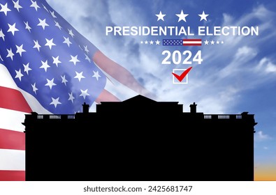 Presidential Election 2024 in United States. Vote day, November 5. US Election campaign. EPS10 vector