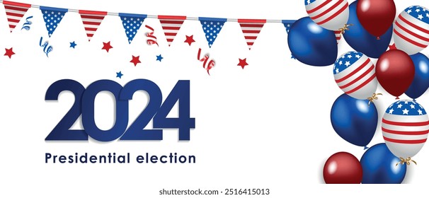 Presidential election 2024 United States, vector