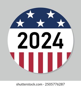 presidential election 2024 Vote campaign badge vector Illustration