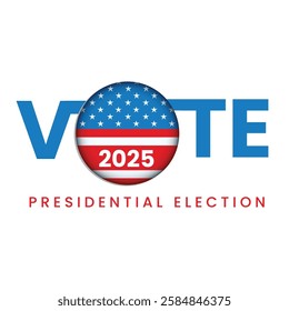 Presidential Election 2025 in United States. Vote day, November 5. US Election.