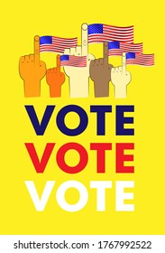 Presidential election of america, poster template