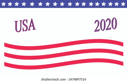 Presidential election a banner on a white background