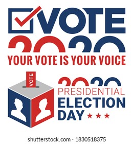 Presidential Election Day 2020 United States America, Voting Sign Icon