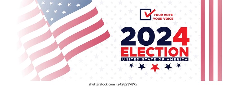 Presidential election day in the United States. Vote 2024. Election 2024 USA. Political election campaign banner. background, post, Banner, card, and poster design with Vote Day on November 5 US