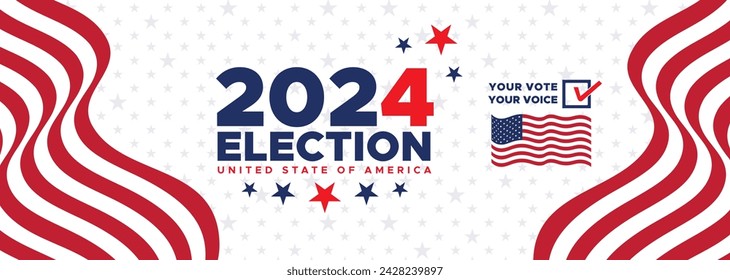 Presidential election day in the United States. Vote 2024. Election 2024 USA. Political election campaign banner. background, post, Banner, card, and poster design with Vote Day on November 5 US