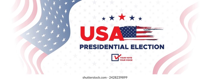 Presidential election day in the United States. Vote 2024. Election 2024 USA. Political election campaign banner. background, post, Banner, card, and poster design with Vote Day on November 5 US