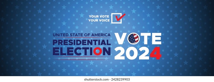 Presidential election day in the United States. Vote 2024. Election 2024 USA. Political election campaign banner. background, post, Banner, card, and poster design with Vote Day on November 5 US