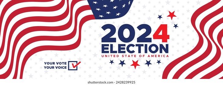 Presidential election day in the United States. Vote 2024. Election 2024 USA. Political election campaign banner. background, post, Banner, card, and poster design with Vote Day on November 5 US