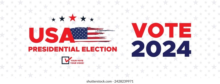 Presidential election day in the United States. Vote 2024. Election 2024 USA. Political election campaign banner. background, post, Banner, card, and poster design with Vote Day on November 5 US