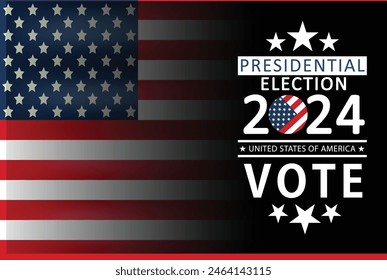 Presidential election day in the United States. Vote 2024. Election 2024 USA. Political election campaign banner. background, post, Banner, card, and poster design with Vote Day on November 5 US.
