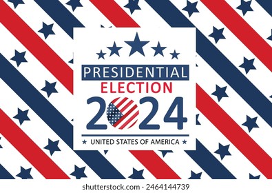 Presidential election day in the United States. Vote 2024. Election 2024 USA. Political election campaign banner. background, post, Banner, card, and poster design with Vote Day on November 5 US.