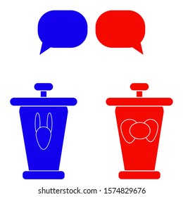 Presidential election Democrats vs. Republicans impeachment red elephant blue donkey flat style vector flat style vector