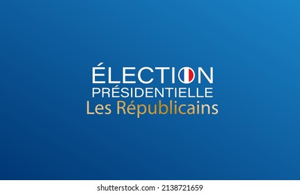 Presidential election in France logo icon with french flag and party name