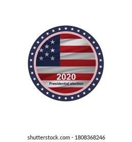 Presidential election icon button. Vector design