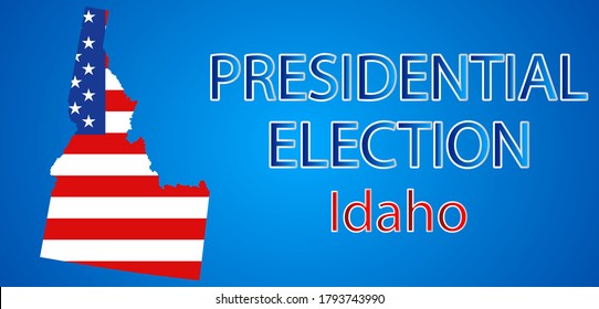 Presidential election in Idaho USA 2020.Vector illustration.Political election campaign.