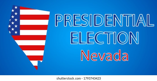 Presidential election in Nevada USA 2020.Vector illustration.Political election campaign.