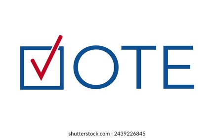 Presidential election typography poster. Vote patriotic sign. Vector template for banner, sticker, flyer, etc