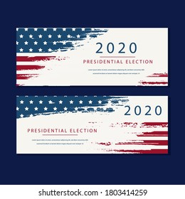 Presidential election USA 2020 flyer vector concept 