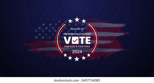 Presidential Election USA, 2024 Presidential election day in united states. illustration vector graphic