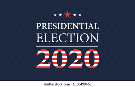 Plantilla vectorial de las elecciones presidenciales. Votación por la ilustración del presidente 2020.