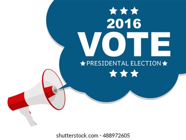 Presidential Election Vote 2016 in USA Background. Can Be Used as Banner or Poster. Vector Illustration EPS10
