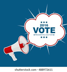 Presidential Election Vote 2016 in USA Background. Can Be Used as Banner or Poster. Vector Illustration EPS10