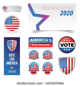 Presidential election Vote set vector