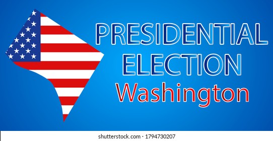 Presidential election in Washington dc USA 2020.Vector illustration.Political election campaign.