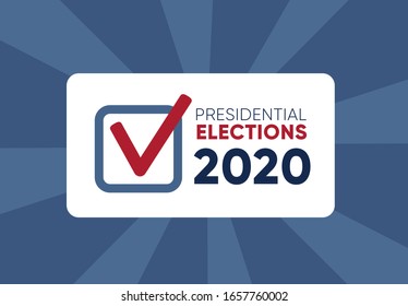 Presidential elections 2020 banner. Flat vector illustration.