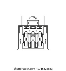 Presidential palace icon. Outline presidential palace vector icon for web design isolated on white background