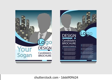 Presidential, parliament or city mayor elections poster template, vector billboard for campaign. Set of 4 election poster or book cover templates with different party colors for election campaign.