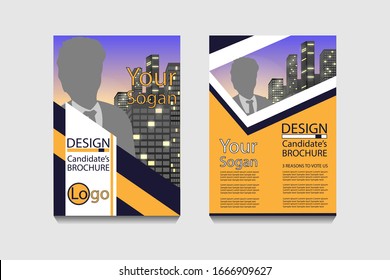 Presidential, parliament or city mayor elections poster template, vector billboard for campaign. Set of 4 election poster or book cover templates with different party colors for election campaign.