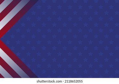 Presidents day background. Abstract background with American flag elements in red and blue colors, and Copy Space Area.