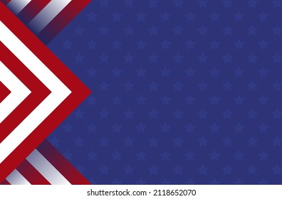 Presidents day background. Abstract background with American flag elements in red and blue colors, and Copy Space Area.