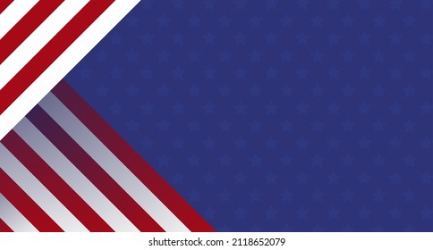 Presidents day background. Abstract background with American flag elements in red and blue colors, and Copy Space Area.