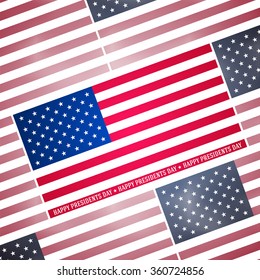 Presidents day background, abstract dotted poster with american flag, vector illustration.