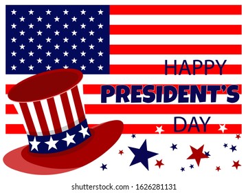 Presidents' Day background, President's Day banners, american flyer, President's Day design, President's Day flag on background, vector illustration.