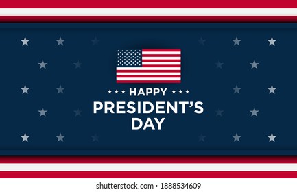 President's Day Background Design. Banner, Poster, Greeting Card. Vector Illustration.