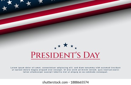 President's Day Background Design. Banner, Poster, Greeting Card. Vector Illustration.