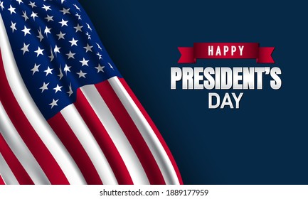 President's Day Background Design. Banner, Poster, Greeting Card. Vector Illustration.