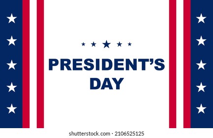 President's Day Background Design. Banner, Poster, Greeting Card. Vector Illustration.